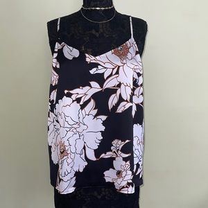 APT. 9 Floral Black Tank